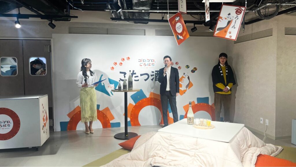 菊水酒造の関根さんと渡邊さんのトークシーン